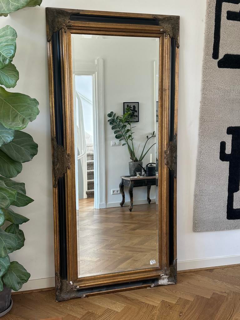 Antiek Spiegel 190 x 90 cm, Ophalen, Rechthoekig, 50 tot 100 cm, 150 tot 200 cm