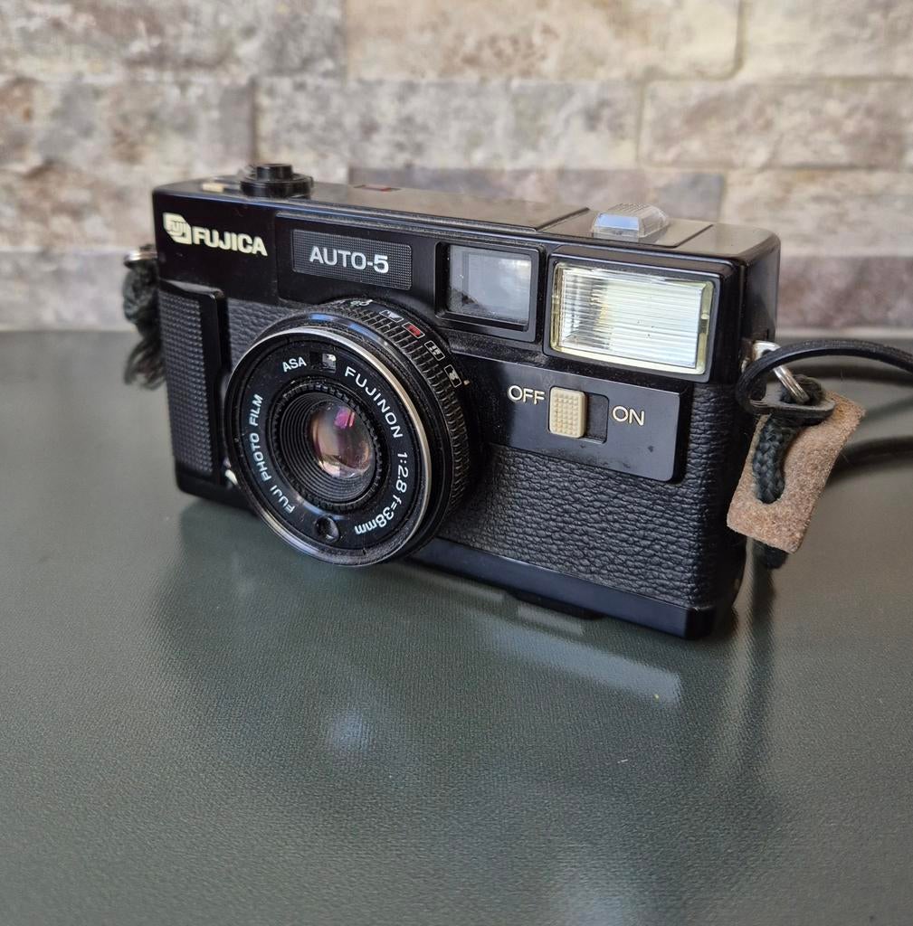 Fujica Auto-5 met Fujinon 38mm f/2.8 lens - point and shoot, Audio, Tv en Foto, Fotocamera's Analoog, Ophalen of Verzenden, Gebruikt