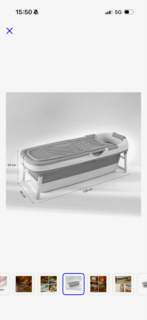 Opvouwbaar bad, Ophalen, Gebruikt, Wit, Overige typen