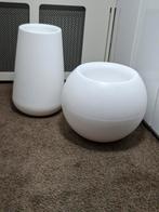 Witte Elho Bloempotten - Set van 2, Ophalen, Kunststof, Rond, Zo goed als nieuw