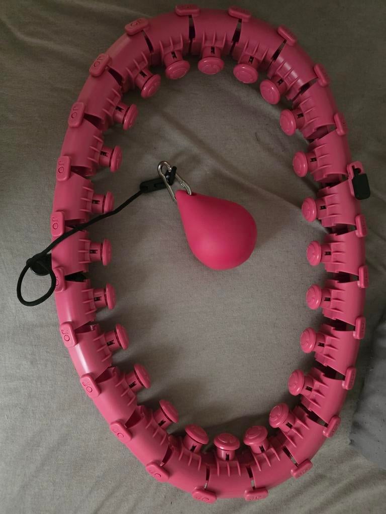 Roze fitness hoelahoep met gewicht, Ophalen of Verzenden, Met gewicht, Nieuw, Fitness hoelahoep