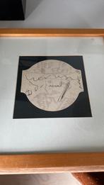 Ingelijst viltje origineel herman brood, Ophalen of Verzenden