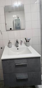 Moderne wasbak met meubel + spiegel – zo goed als nieuw!, Huis en Inrichting, Zo goed als nieuw, Minder dan 100 cm, Wasbak of Wastafel