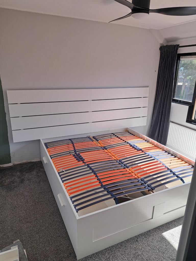 IKEA MALM Bed 180x210, Ophalen, Tweepersoons, 180 cm, Hout