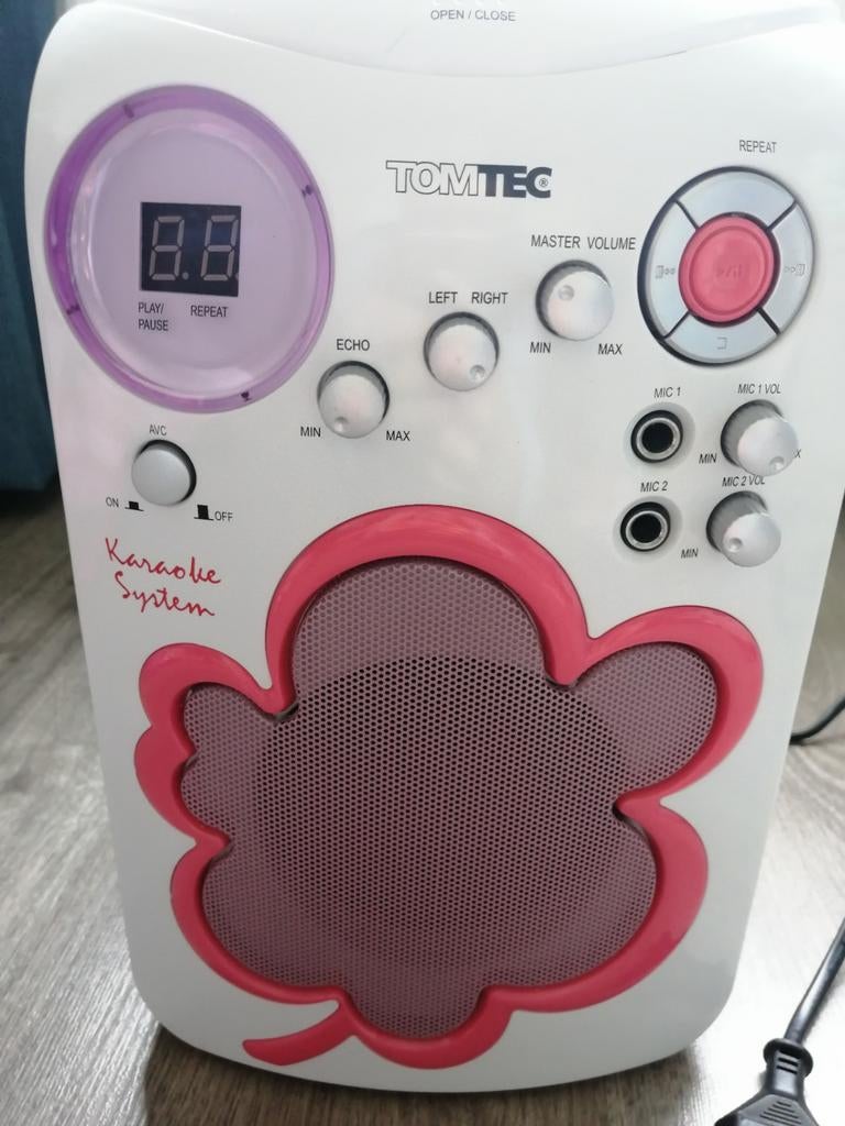 Karaoke set inclusief microfoon en cd's, Ophalen, Gebruikt, Complete set