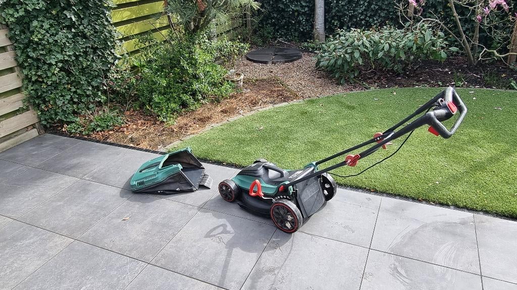 Elektrische grasmaaier, Tuin en Terras, Grasmaaiers, Ophalen, Cirkelmaaier, Gebruikt, Elektrische grasmaaier
