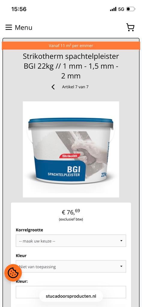 Strikolith spachtelputz buitenkwaliteit, Doe-het-zelf en Verbouw, Ophalen of Verzenden