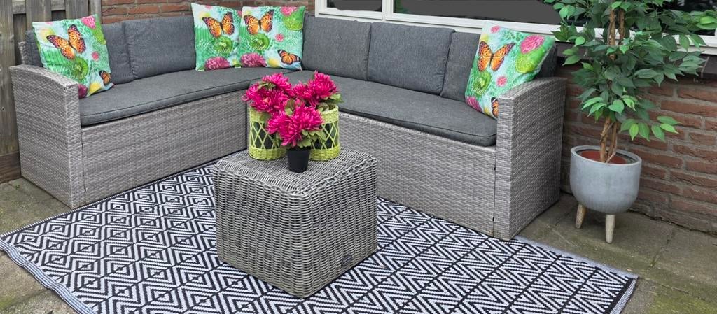 Hele mooie 6 persoons loungeset, Tuin en Terras, Ophalen, Overige materialen, Gebruikt, Bank