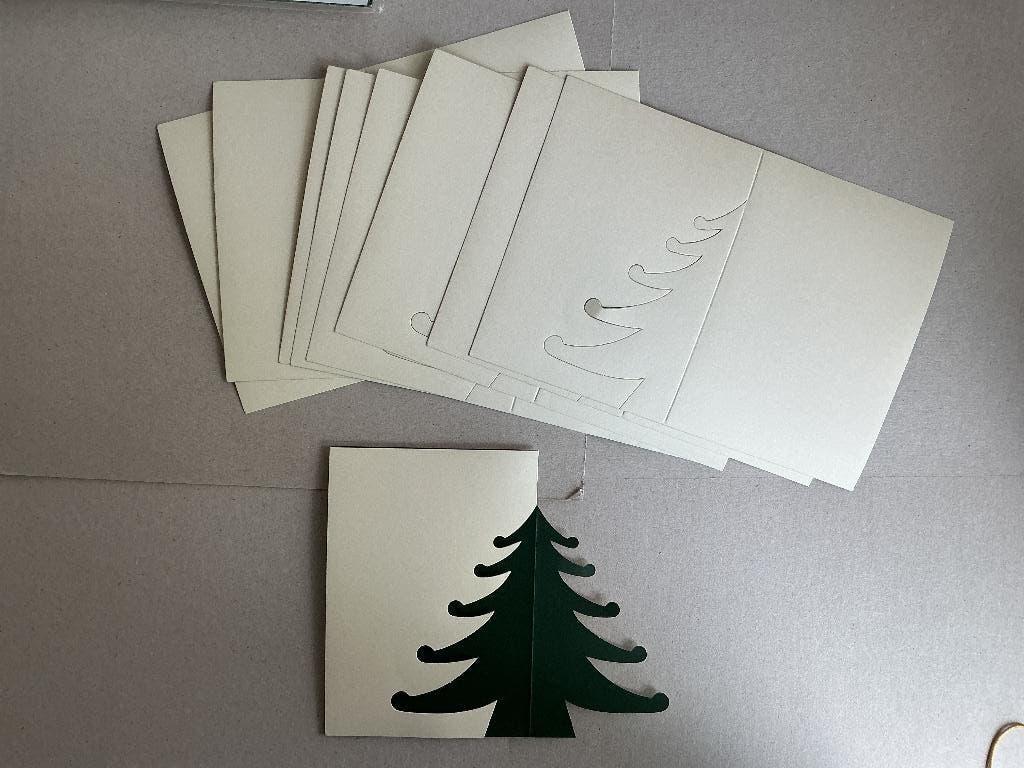 Setje 9 kerstboom passe-partout’s, Ophalen of Verzenden, Nieuw, Overige thema's, Overige typen