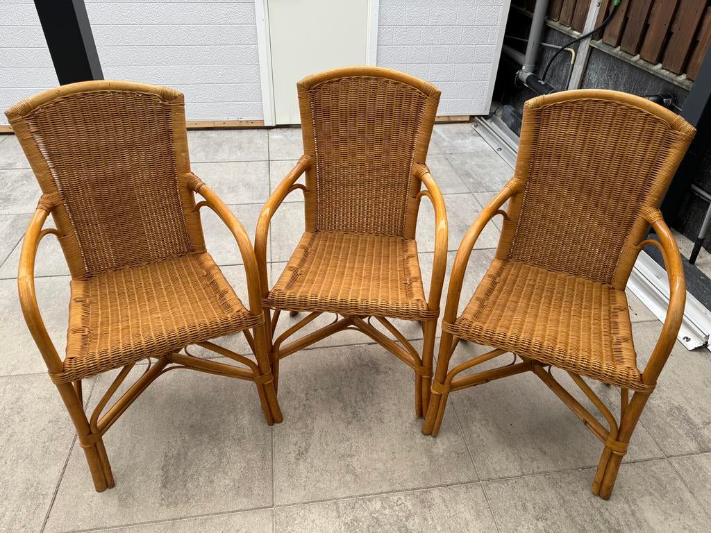 Set van 3 tuinstoelen, Ophalen, Zo goed als nieuw, Kunststof