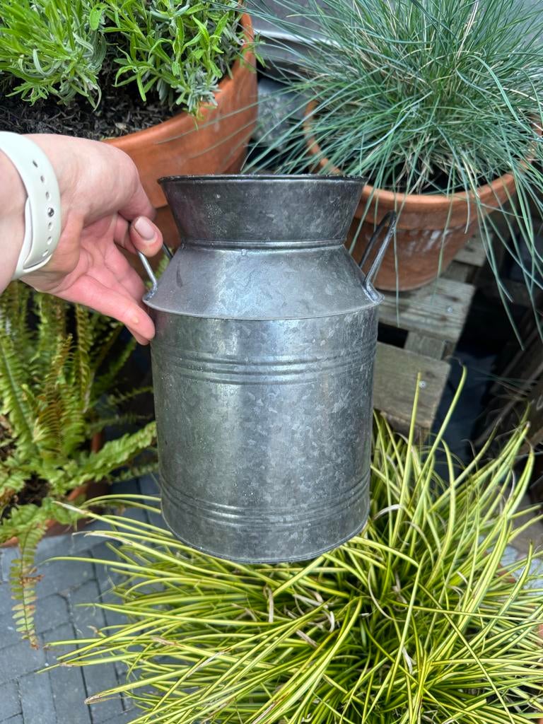 Decoratieve Zinken Melkbus - Vintage Look, Ophalen of Verzenden