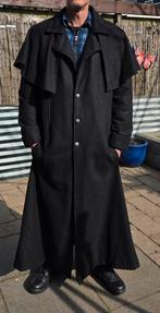 Wollen zwarte heren mantel, Ophalen, Nieuw, Maat 56/58 (XL), Zwart