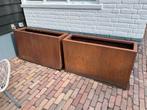 Cortenstaal plantenbakken 60x100x30 cm, Ophalen, Gebruikt, 100 cm of meer, Balkon