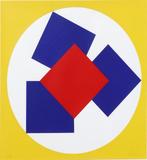 Bob Bonies(1937)Zeefdruk " Compos geel en Rond " Ges Gen Ged, Ophalen of Verzenden