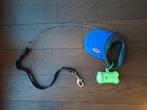 Te koop: flexlijn hond met poepzakhouder, Ophalen, Gebruikt, Hondenriem