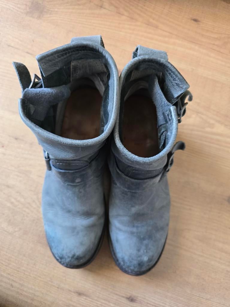 Sendra Enkellaars Bikerboots Zwart/Grijs Maat 42 Worn Look, Sendra, Zwart, Lage of Enkellaarzen, Ophalen of Verzenden