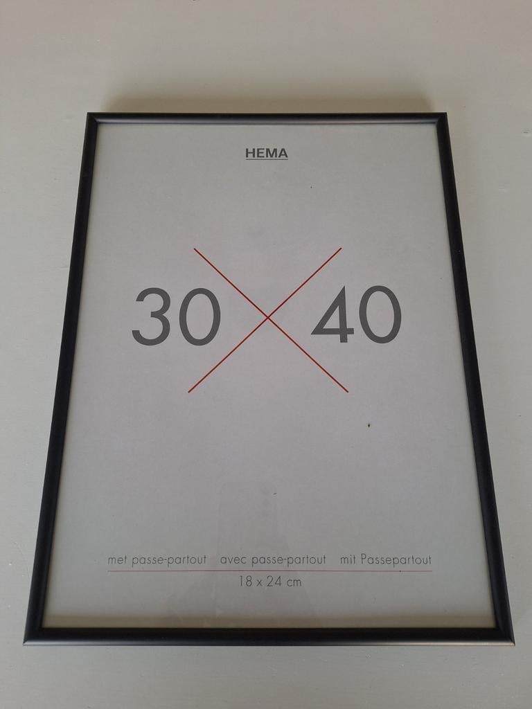 Fotolijst zwart Hema 30 x 40, Ophalen