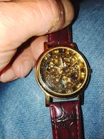 Goed kleurig mooi winner horloge mechanische  opwindbaar, Overige merken, Leer, Staal, Polshorloge
