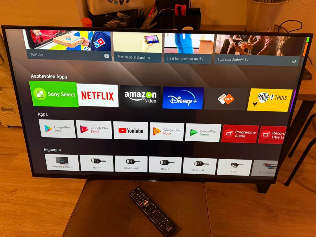 Sony 4k uhd smart led android 100hz 43 inch, LED, Ophalen of Verzenden, Zo goed als nieuw, 100 Hz