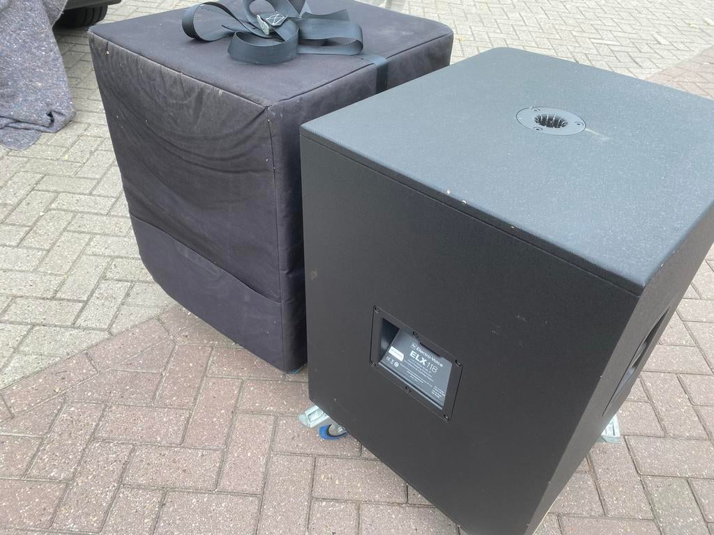 Electro Voice ELX-118 Subwoofers met hoezen en rijplaten, Overige merken, Evt, Gebruikt, Subwoofer