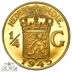 Nederlands-Indië ¼ Gulden 1945 Goud, Postzegels en Munten, Munten | Nederland, Koningin Wilhelmina, Losse munt, Goud, Overige waardes