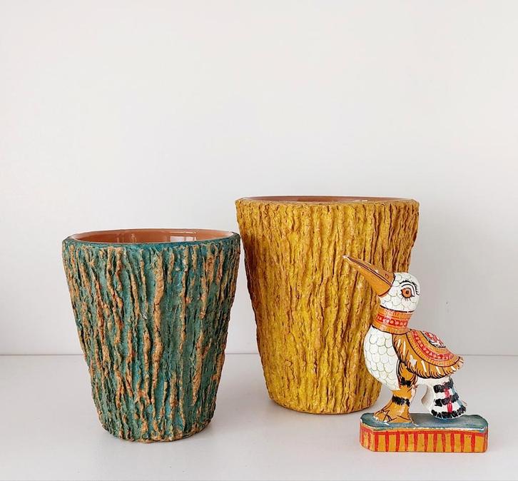 Vintage bloempotjes, Antiek en Kunst, Antiek | Keramiek en Aardewerk, Ophalen of Verzenden