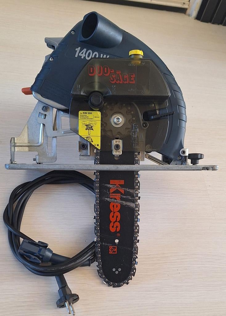 🟢KRESS 1400 DS DUO-ZAAG /ZWAARDZAAG (KSV 200), Doe-het-zelf en Verbouw, Kress, Gebruikt, 70 mm of meer, Overige typen