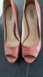 Prada Peep-toe Pumps - Roze Lakleer 37,5, Ophalen of Verzenden, Gedragen, Roze, Pumps