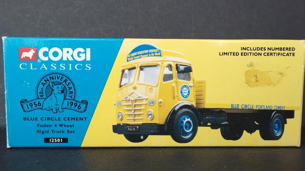 Foden 4 wheel Rigid truck blue circle Cement 1:50 Corgi Pol, Corgi, Corgi@corgi.co.uk, Ophalen of Verzenden, Zo goed als nieuw