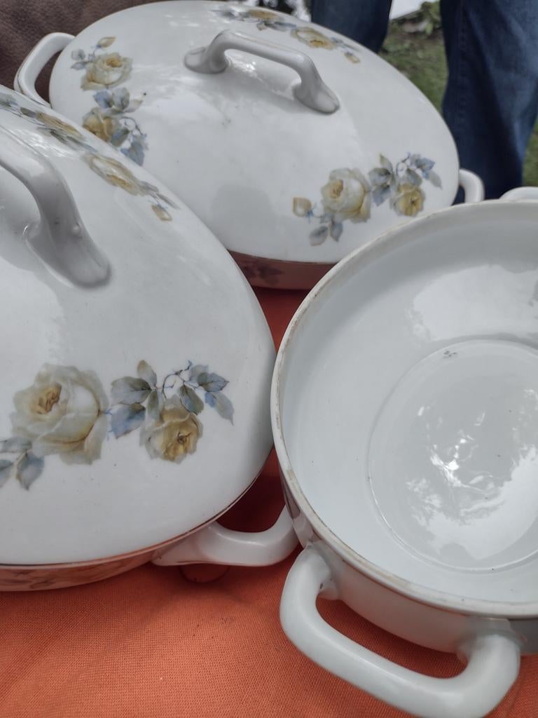 Schaal met decoratie antiek, Ophalen of Verzenden