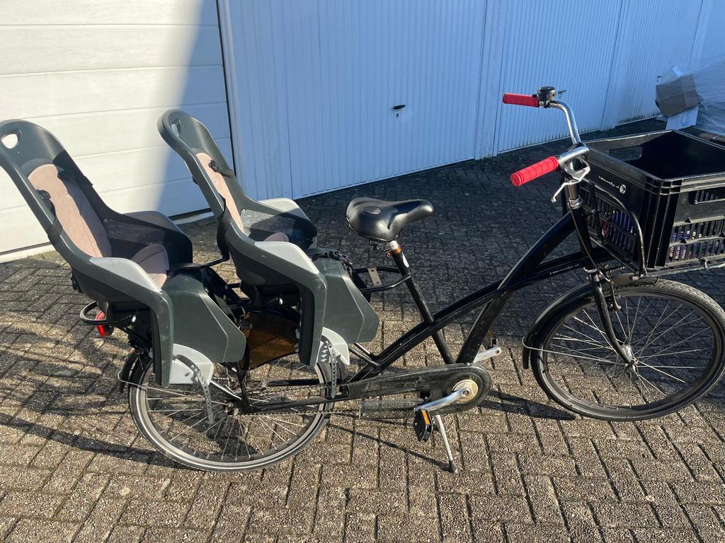 Tweelingfiets, Fietsen en Brommers, Overige merken, Gebruikt, Ophalen of Verzenden, 2 zitjes
