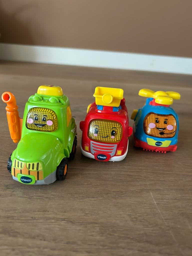 Vtech brandweerauto, helicopter en tractor, Ophalen of Verzenden, Zo goed als nieuw