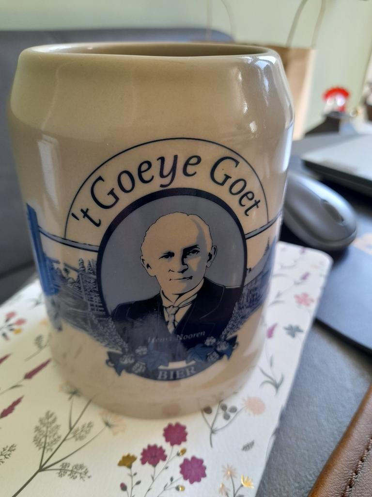 Vintage 't Goeye Goet Bier mok / bierpul, Verzamelen, Biermerken, Ophalen, Zo goed als nieuw