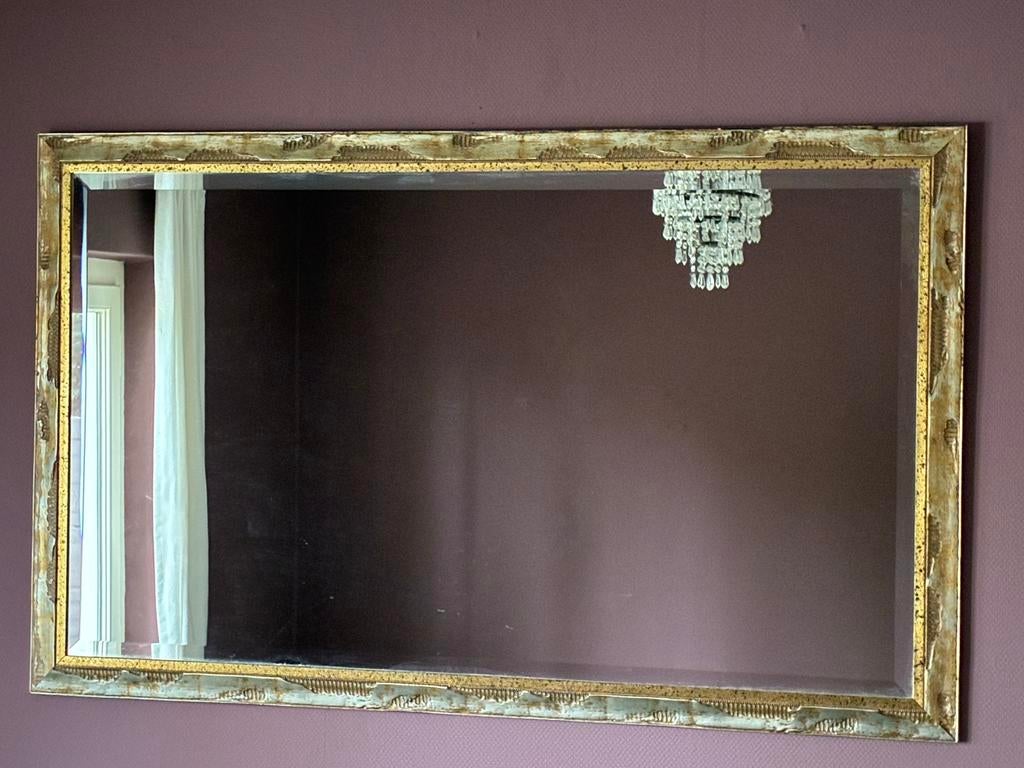 Grote spiegel 130x80 cm met barokke lijst, Ophalen, Rechthoekig, 100 tot 150 cm, Minder dan 100 cm