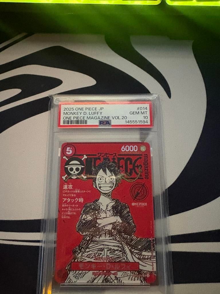One Piece TCG Graded kaarten, Ophalen of Verzenden, Zo goed als nieuw, Losse kaart