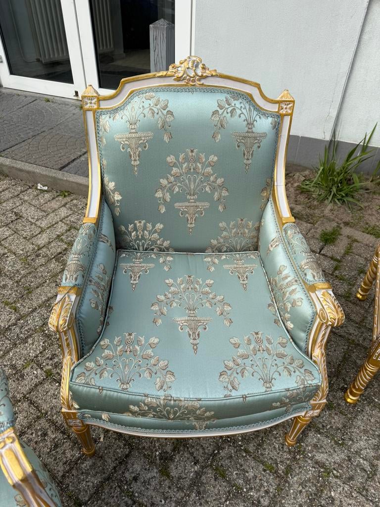 Barok set fauteuils, bank & stoelen, Huis en Inrichting, Ophalen of Verzenden, Nieuw, 75 tot 100 cm, Stof