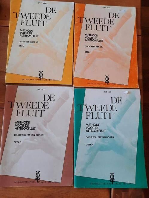 lesboeken-Methode altblokfluit: De Tweede Fluit deel 1,2,3,4, Gebruikt, Klassiek, Les of Cursus, Overige instrumenten