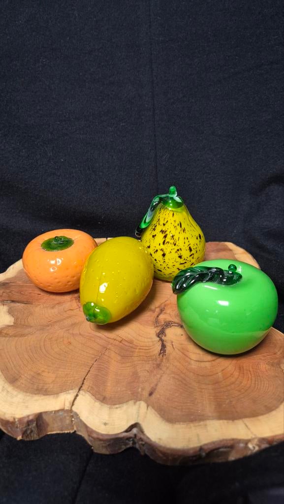 Handgeblazen Murano-stijl kunstglasvruchten, Antiek en Kunst, Ophalen of Verzenden