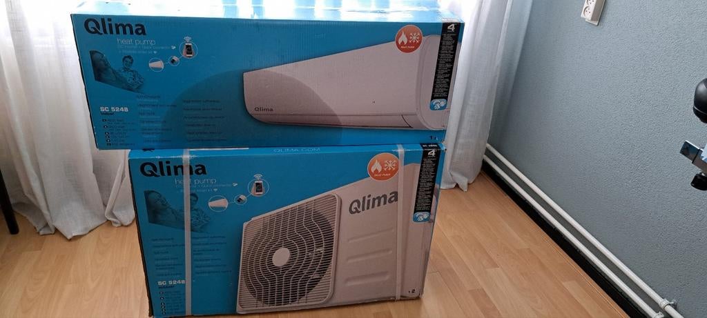 Qlima airco split unit 5kw Verwarmen/Koelen wifi Niew, Ophalen, Nieuw, 3 snelheden of meer, Wandairco