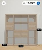 Ikea KALLAX Open kast, wit gelazuurd eikeneffect, 147x147 cm, Ophalen, 50 tot 100 cm, Zo goed als nieuw, Minder dan 100 cm
