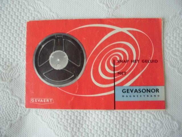 Zeldzame brochure Gevaert Gevasonor Recorder band +- 1960, Gelezen, Folder, Gevaert, Gevasonor magneetband, Ophalen of Verzenden