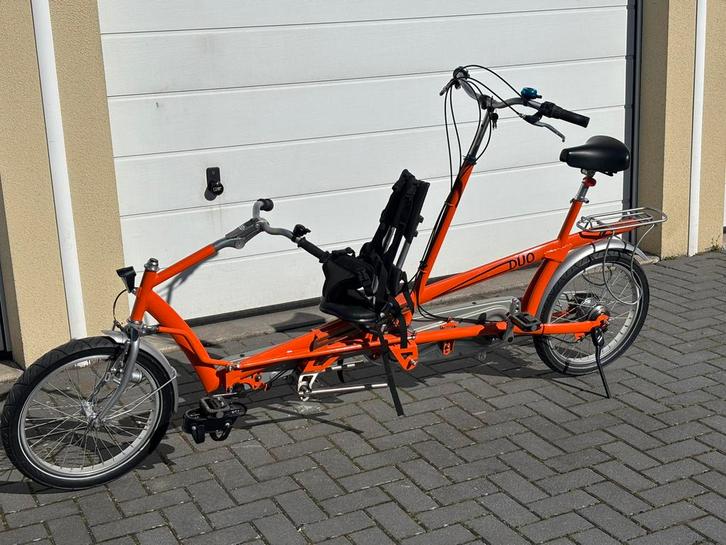 Ouderkind Tandem complete nieuwstaat , kind zit voorop, Fietsen en Brommers, Fietsen | Tandems, Zo goed als nieuw, Minder dan 10 versnellingen