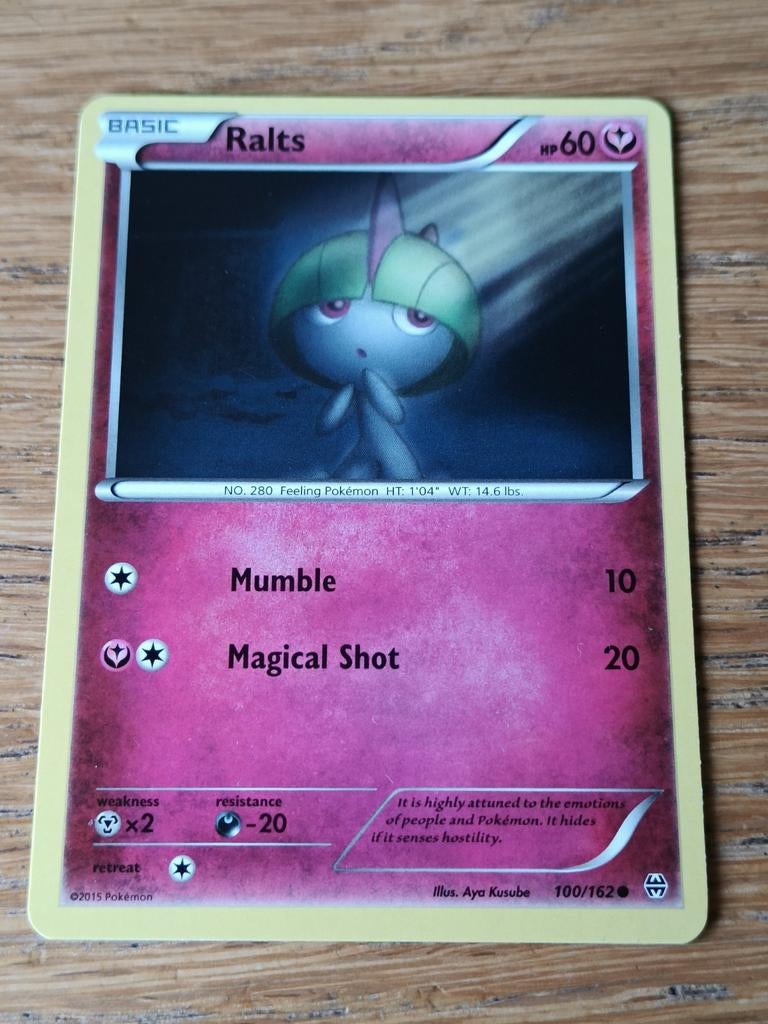 Ralts 100/162 breakthrough, Ophalen of Verzenden, Zo goed als nieuw, Losse kaart