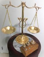 Weegschaal Apotheker & blok met 8 gewichten Antiek✨😍🤗👌, Antiek en Kunst, Ophalen of Verzenden, Brons