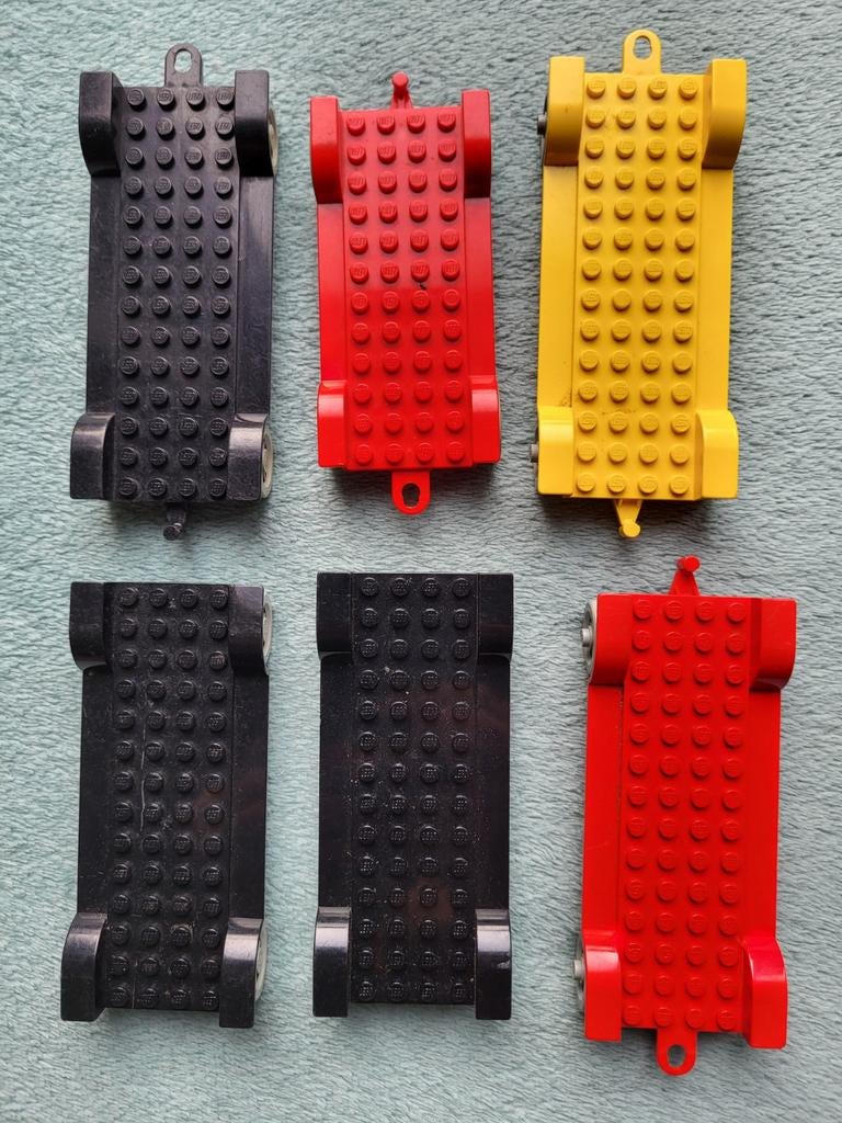 Lego Duplo Fabuland 6x auto - trein wagon onderstellen., Ophalen of Verzenden, Gebruikt, Accessoire, Duplo