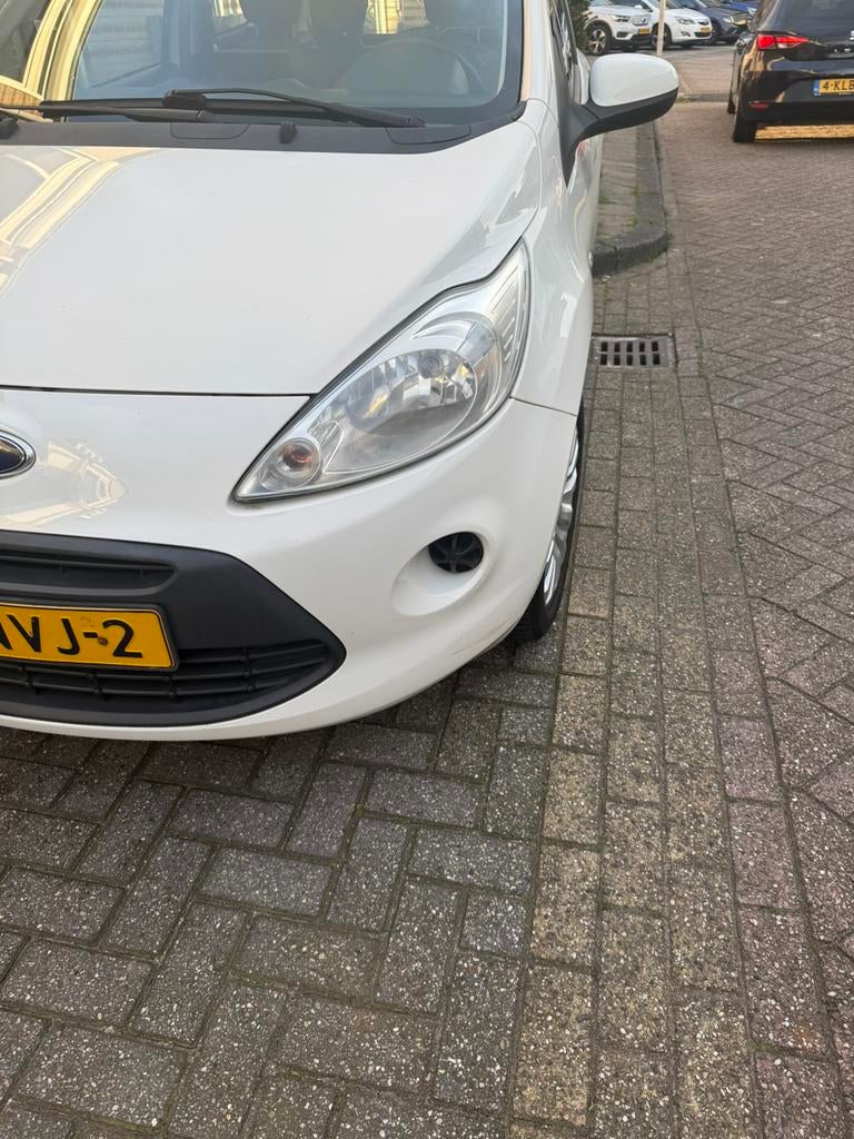 Ford Ka 1.2 51KW 2010 Wit, Auto's, Voorwielaandrijving, Stof, 1242 cc, 4 cilinders