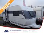 Hobby De Luxe 460 SL Aparte bedden, douche., Caravans en Kamperen, Caravans, Standaardzit, Hobby, Schokbreker, Tot en met 2