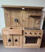 Steigerhouten Speelkeuken met Kraan en Oven, Ophalen, Zo goed als nieuw, Hout, Speelkeuken