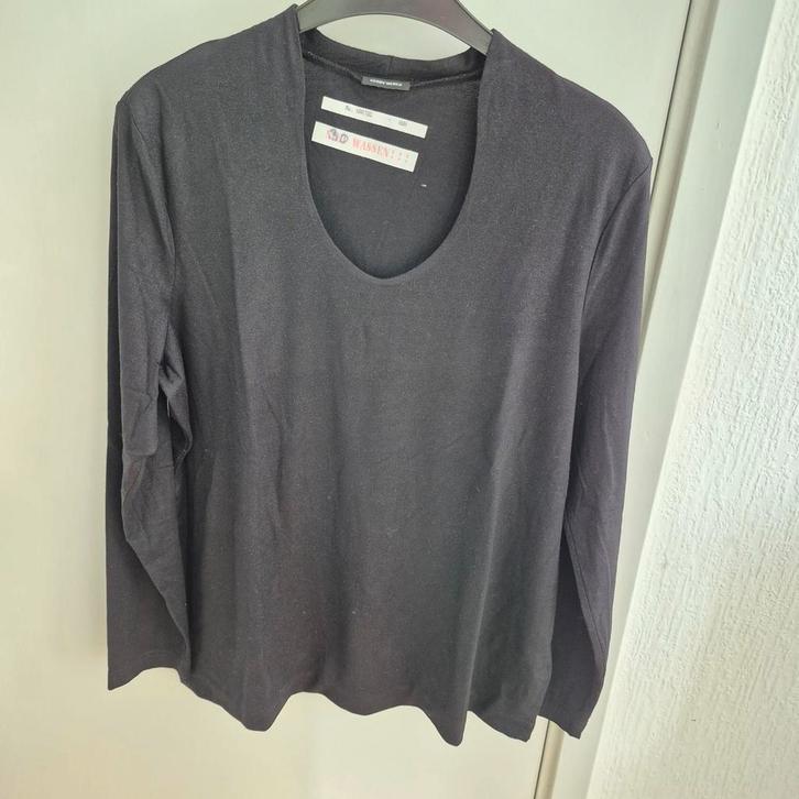 GERRY WEBER Longsleeve Zwart Glitter Maat 44, Kleding | Dames, T-shirts, Zo goed als nieuw, Maat 42/44 (L), Zwart, Lange mouw
