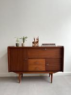 Vintage teakhouten lowboard/ladekastje, jaren 60, Ophalen, Gebruikt, 100 tot 150 cm, 1 of 2 laden